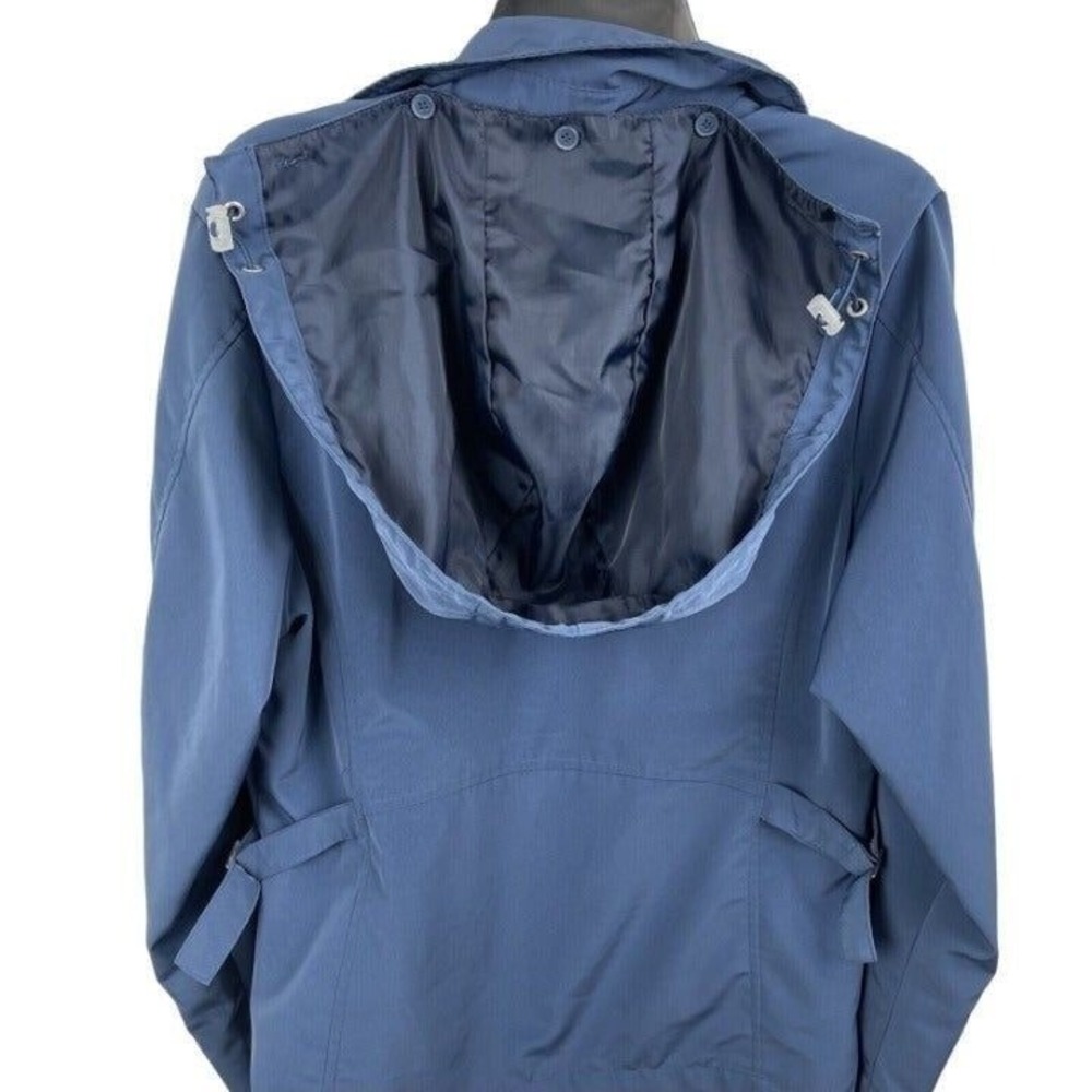 Port Authority Full-Zip Mock-Neck Jacket Women Medium Blue Windbreaker - Picture 6 of 8